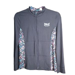 Everlast Lightweight Full Zip Running Fitness Track Black  Jacket Sz XL/EG 14/16